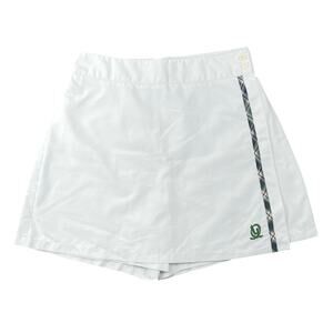 White Tennis Golf Skirt Built-In Shorts Preppy Plaid Trim Athletic Skort - US S